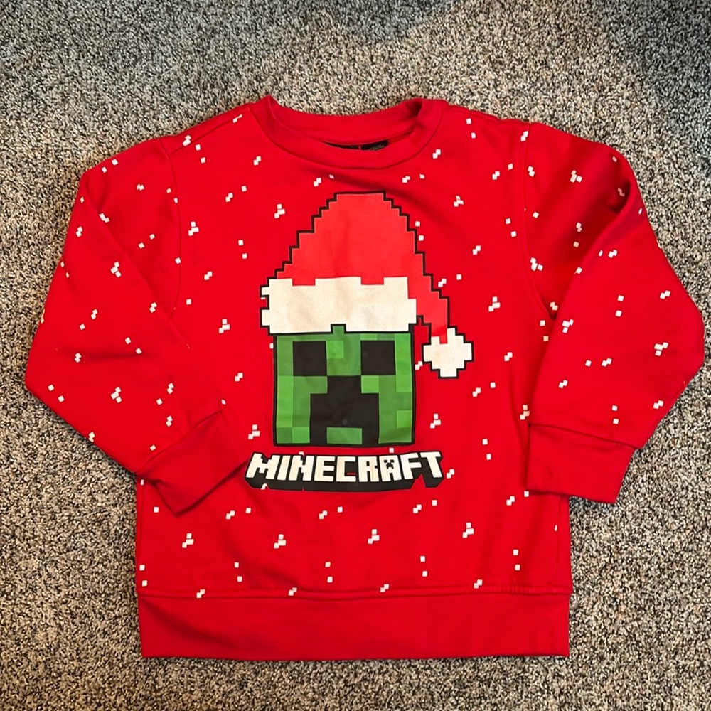 Santa Creeper Minecraft Holiday Ugly Sweater Sweatshirt